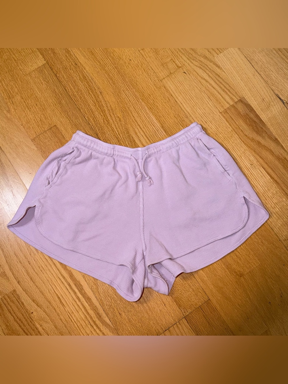 John Galt Logan Shorts Lilac OS EUC Balletcore Waffle Knit Coquette Lounge Soft